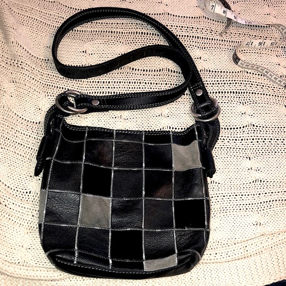 Lucky Brand Leather shoulder Bag Messenger Crossbody Satchel Saddle - Picture 2 of 12